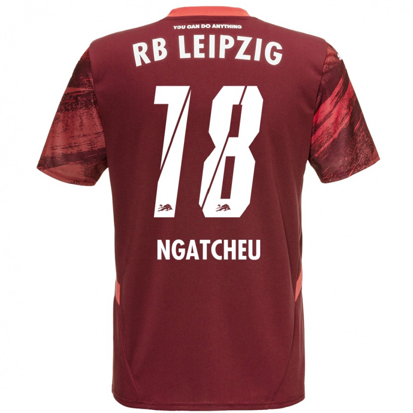 Danxen Heren Yohan Ngatcheu #18 Bordeauxrood Uitshirt Uittenue 2024/25 T-Shirt