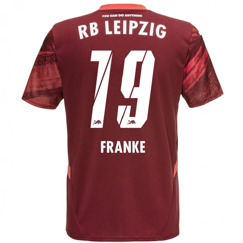 Danxen Heren Lenny Franke #19 Bordeauxrood Uitshirt Uittenue 2024/25 T-Shirt