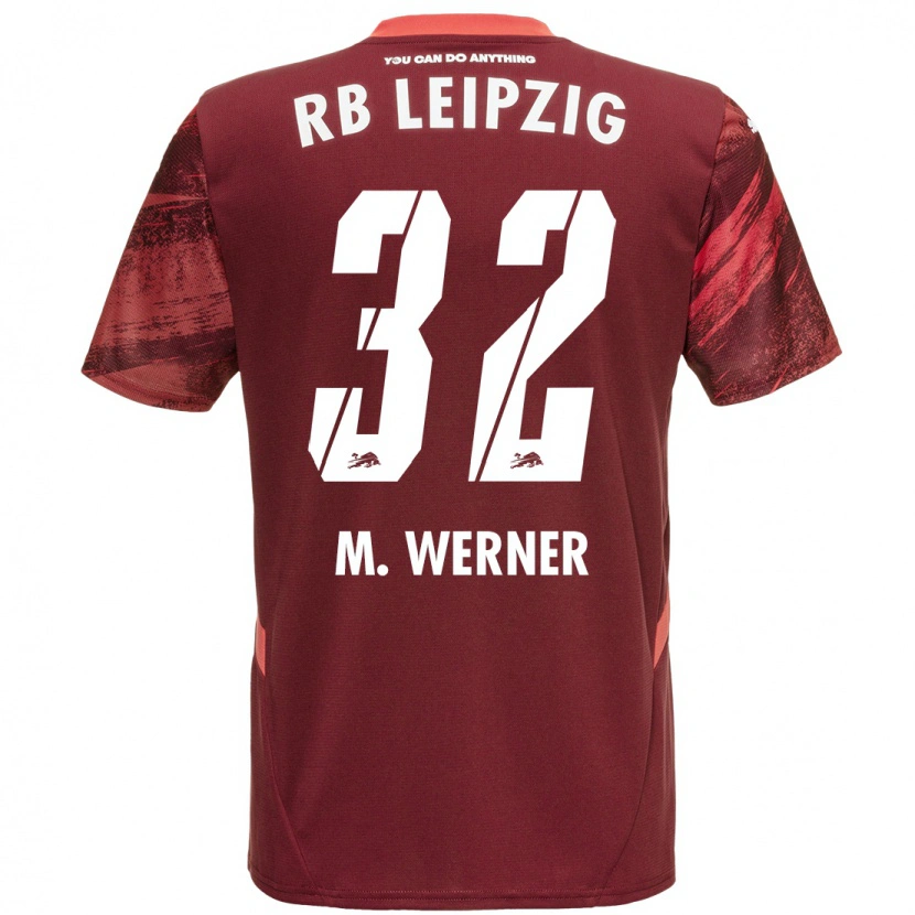 Danxen Heren Mia Werner #32 Bordeauxrood Uitshirt Uittenue 2024/25 T-Shirt