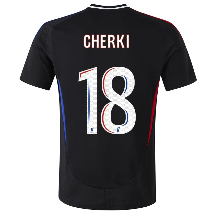 Danxen Heren Rayan Cherki #18 Zwart Uitshirt Uittenue 2024/25 T-Shirt