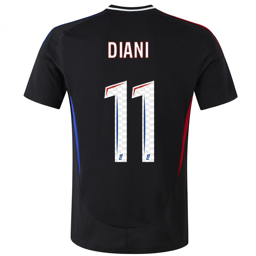 Danxen Heren Kadidiatou Diani #11 Zwart Uitshirt Uittenue 2024/25 T-Shirt