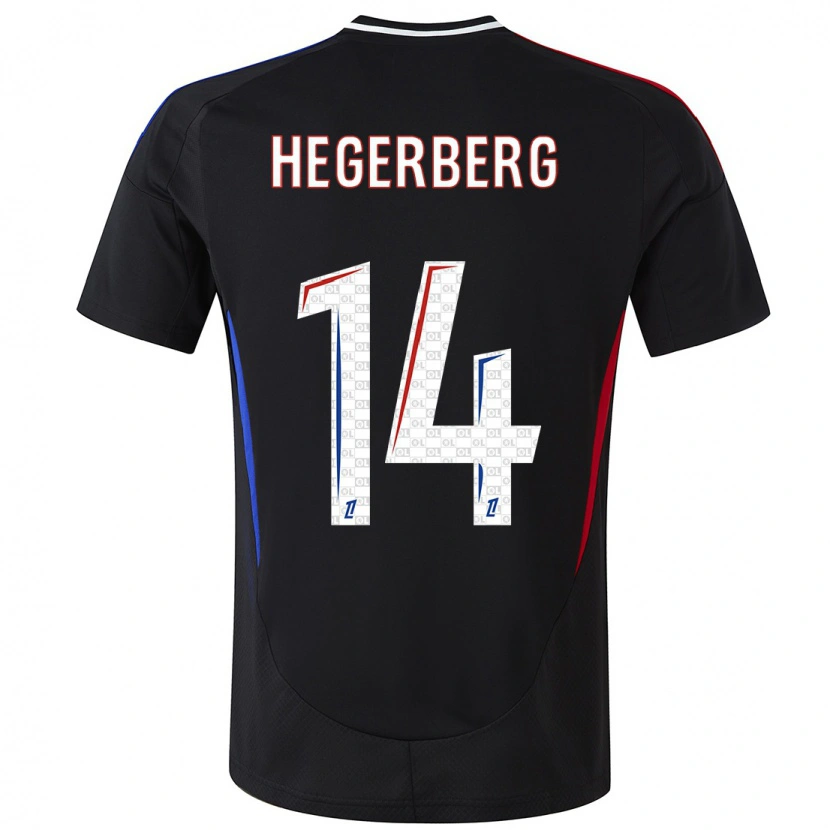 Danxen Heren Ada Hegerberg #14 Zwart Uitshirt Uittenue 2024/25 T-Shirt