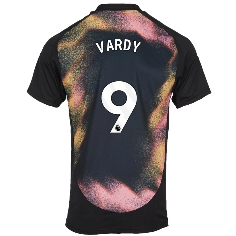 Danxen Heren Jamie Vardy #9 Zwart Wit Uitshirt Uittenue 2024/25 T-Shirt