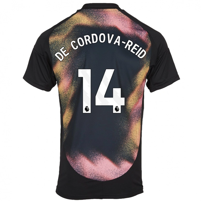 Danxen Heren Bobby De Cordova-Reid #14 Zwart Wit Uitshirt Uittenue 2024/25 T-Shirt