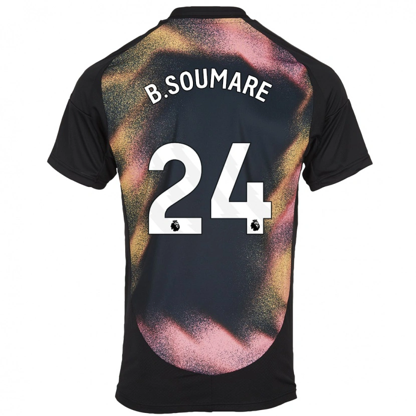 Danxen Heren Boubakary Soumaré #24 Zwart Wit Uitshirt Uittenue 2024/25 T-Shirt