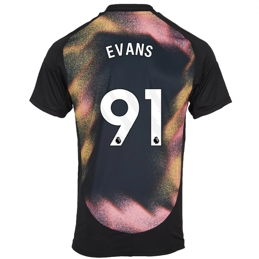 Danxen Heren Jake Evans #91 Zwart Wit Uitshirt Uittenue 2024/25 T-Shirt