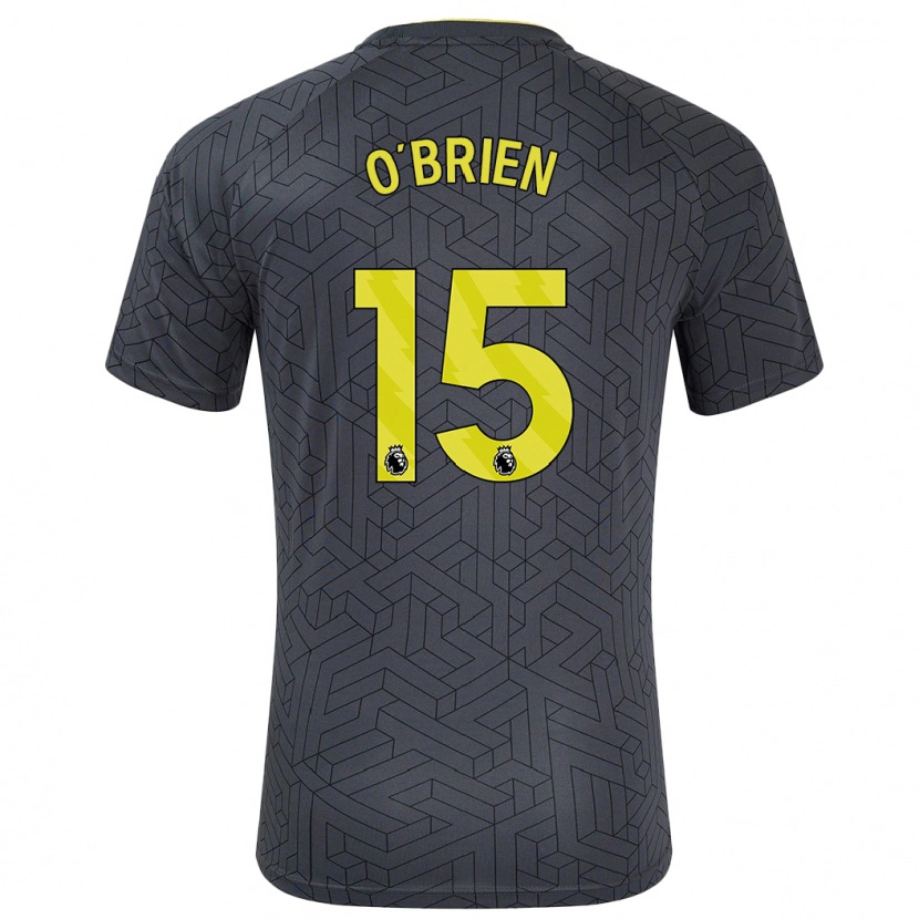 Danxen Heren Jake O'brien #15 Zwart Geel Uitshirt Uittenue 2024/25 T-Shirt