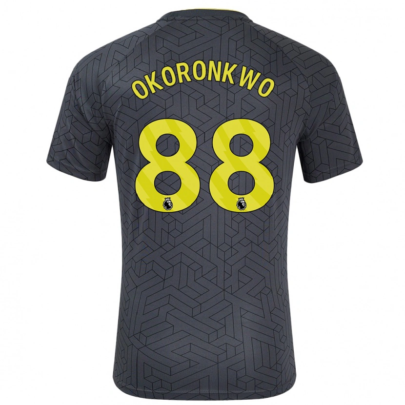 Danxen Heren Francis Okoronkwo #88 Zwart Geel Uitshirt Uittenue 2024/25 T-Shirt