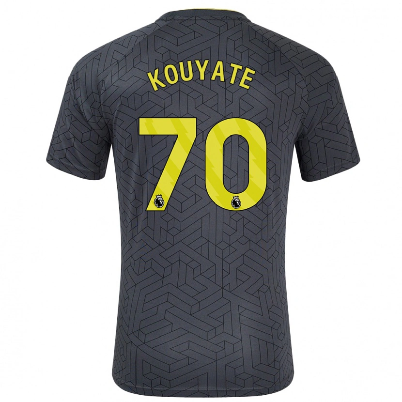 Danxen Heren Katia Kouyate #70 Zwart Geel Uitshirt Uittenue 2024/25 T-Shirt