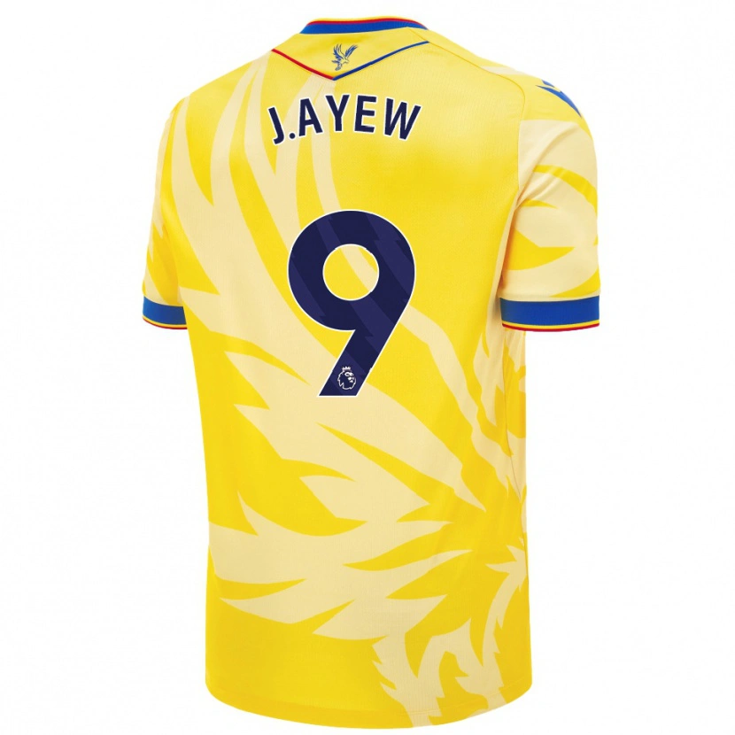 Danxen Heren Jordan Ayew #9 Geel Uitshirt Uittenue 2024/25 T-Shirt