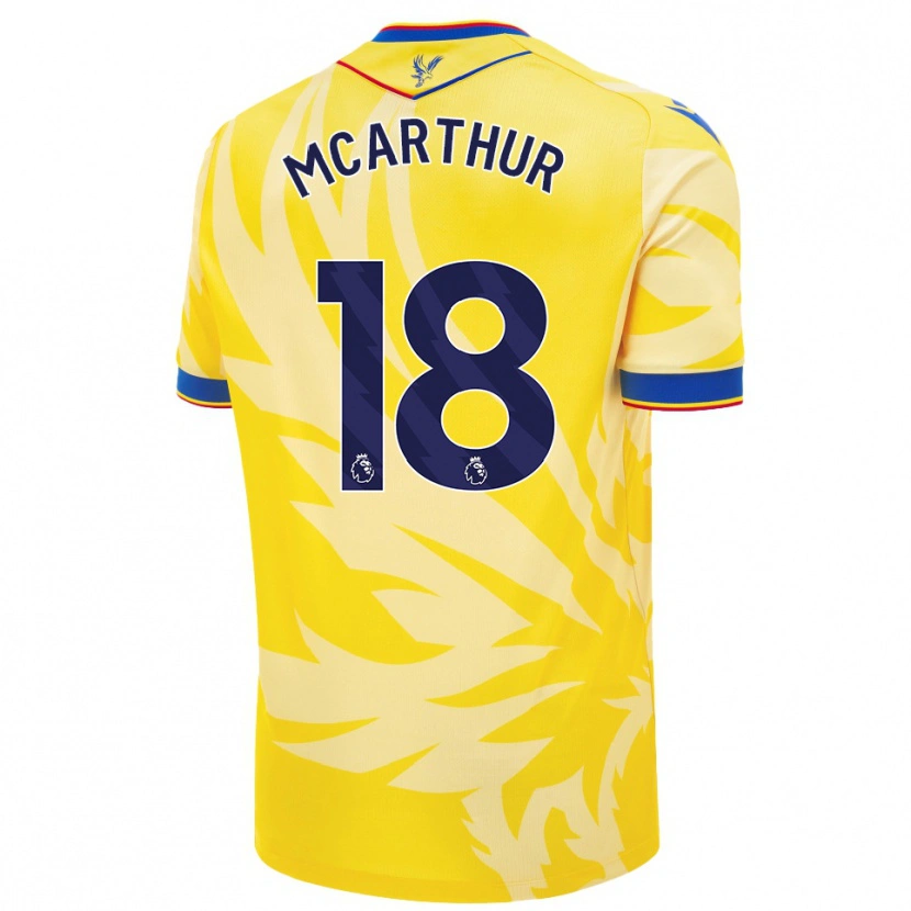 Danxen Heren James Mcarthur #18 Geel Uitshirt Uittenue 2024/25 T-Shirt