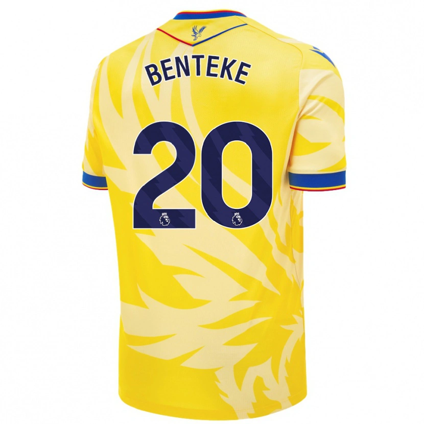 Danxen Heren Christian Benteke #20 Geel Uitshirt Uittenue 2024/25 T-Shirt