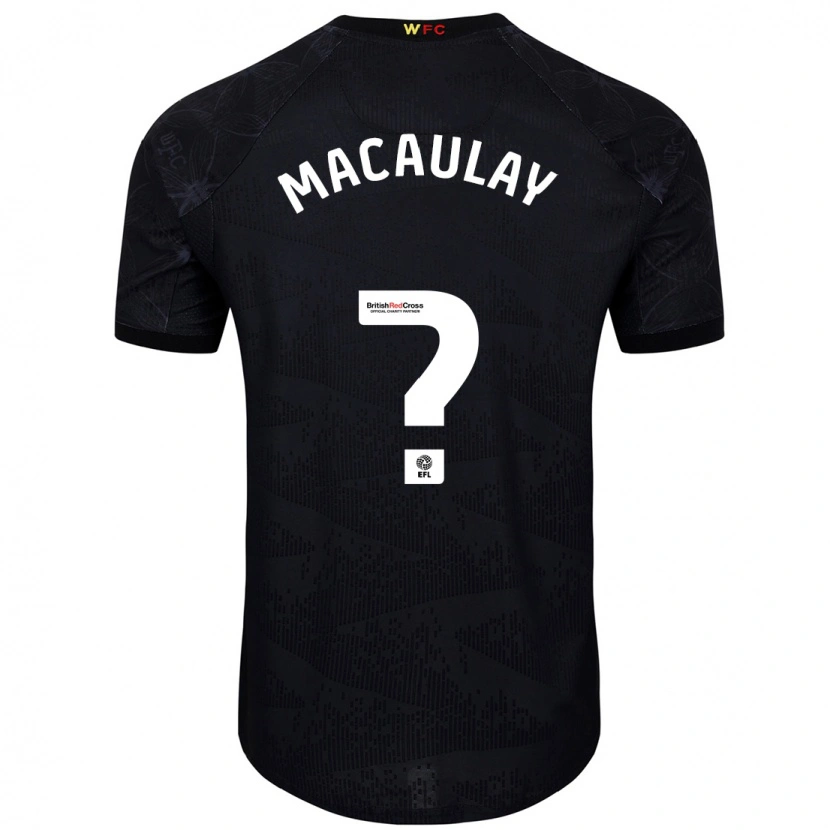 Danxen Heren Jonathan Macaulay #0 Zwart Wit Uitshirt Uittenue 2024/25 T-Shirt