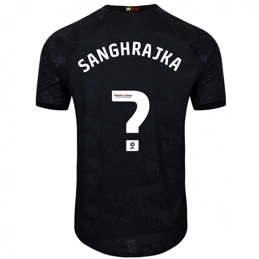 Danxen Heren Amar Sanghrajka #0 Zwart Wit Uitshirt Uittenue 2024/25 T-Shirt