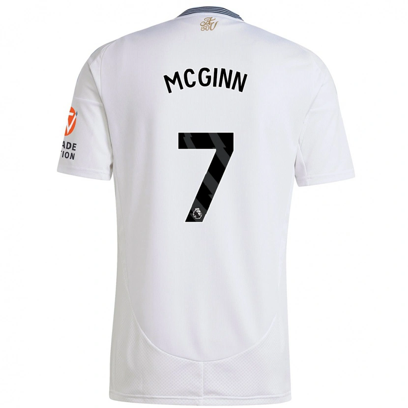 Danxen Heren John Mcginn #7 Wit Uitshirt Uittenue 2024/25 T-Shirt