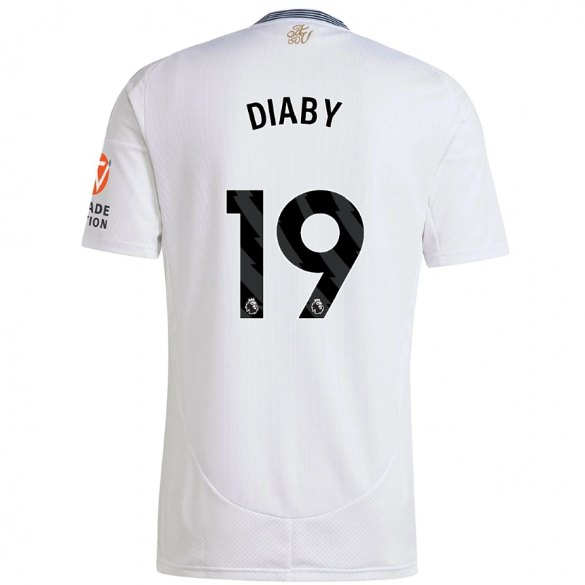 Danxen Heren Moussa Diaby #19 Wit Uitshirt Uittenue 2024/25 T-Shirt