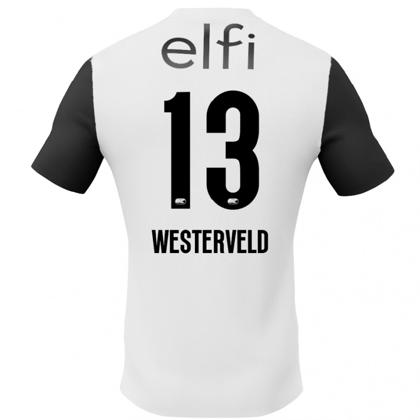 Danxen Heren Sem Westerveld #13 Wit Zwart Uitshirt Uittenue 2024/25 T-Shirt