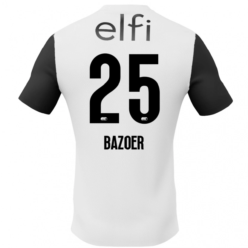 Danxen Heren Riechedly Bazoer #25 Wit Zwart Uitshirt Uittenue 2024/25 T-Shirt