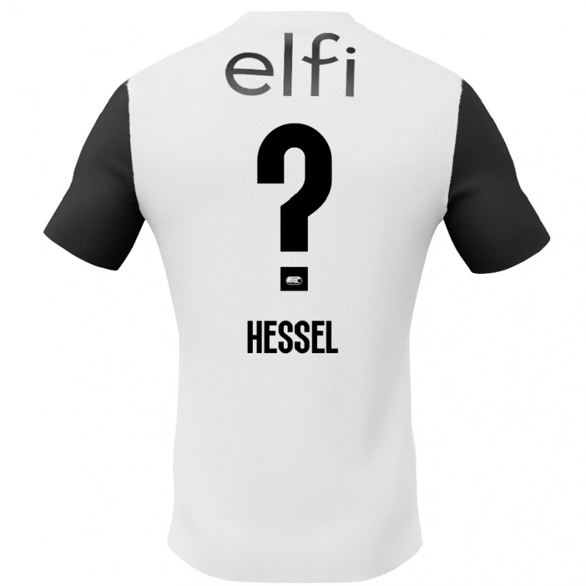 Danxen Heren Hessel De Wit #0 Wit Zwart Uitshirt Uittenue 2024/25 T-Shirt