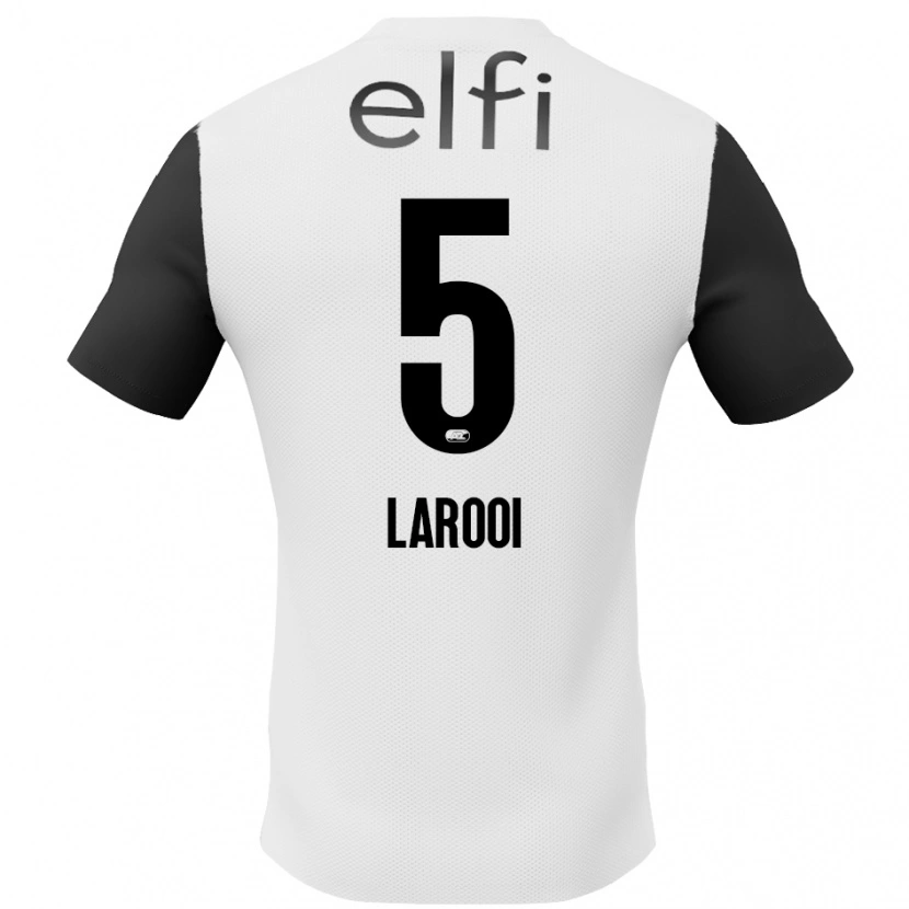 Danxen Heren Finn Larooi #5 Wit Zwart Uitshirt Uittenue 2024/25 T-Shirt