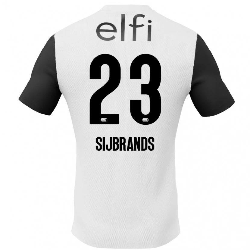 Danxen Heren Julian Sijbrands #23 Wit Zwart Uitshirt Uittenue 2024/25 T-Shirt