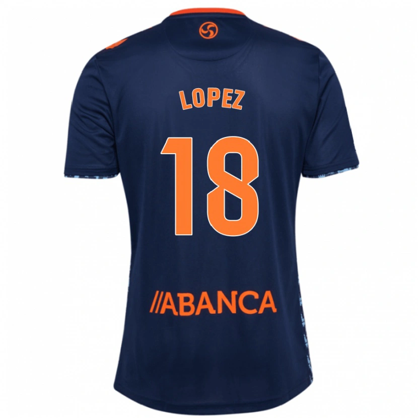 Danxen Heren Joel López #18 Marineblauw Uitshirt Uittenue 2024/25 T-Shirt