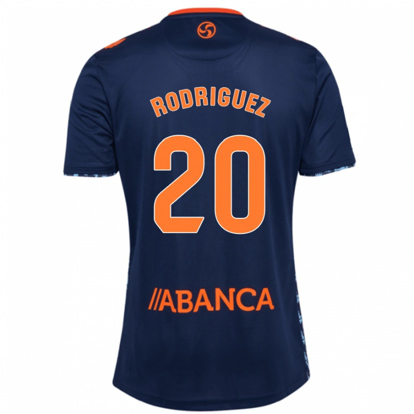 Danxen Heren Javi Rodríguez #20 Marineblauw Uitshirt Uittenue 2024/25 T-Shirt