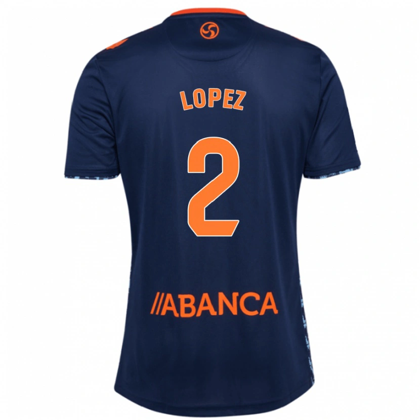 Danxen Heren Iván López #2 Marineblauw Uitshirt Uittenue 2024/25 T-Shirt