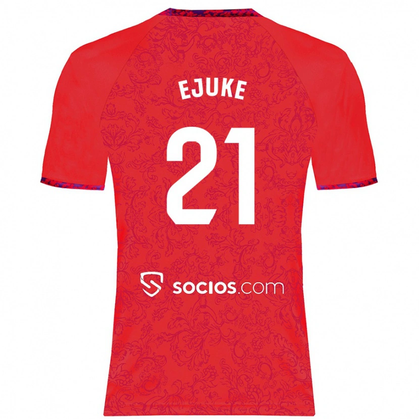 Danxen Heren Chidera Ejuke #21 Rood Uitshirt Uittenue 2024/25 T-Shirt