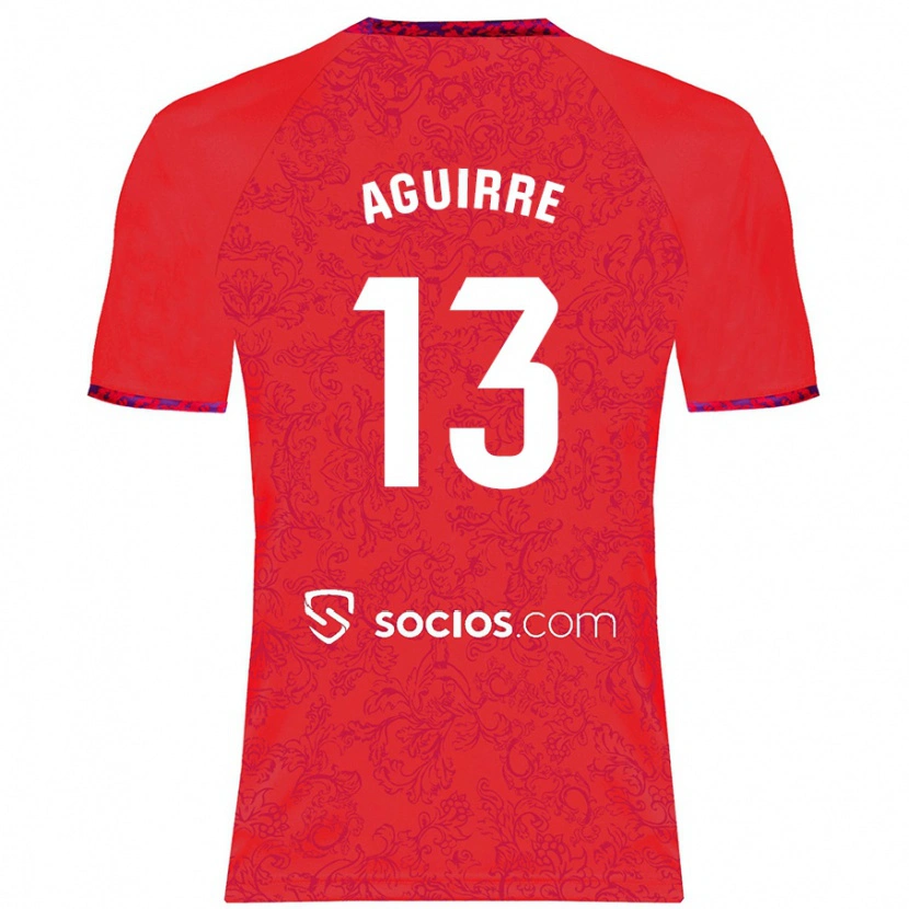 Danxen Heren Yolanda Aguirre #13 Rood Uitshirt Uittenue 2024/25 T-Shirt