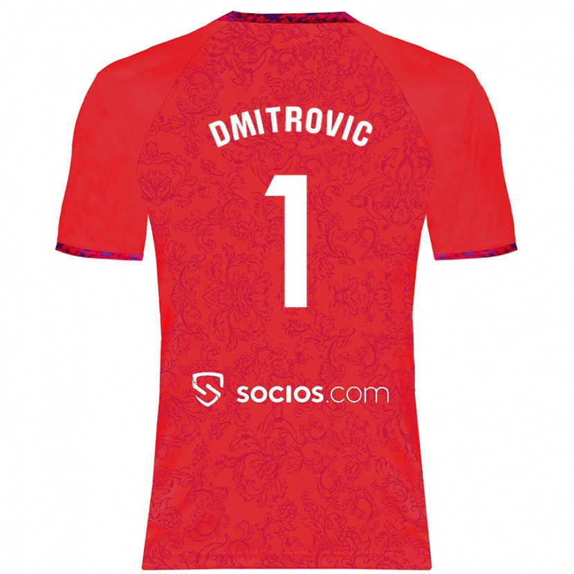 Danxen Heren Marko Dmitrović #1 Rood Uitshirt Uittenue 2024/25 T-Shirt