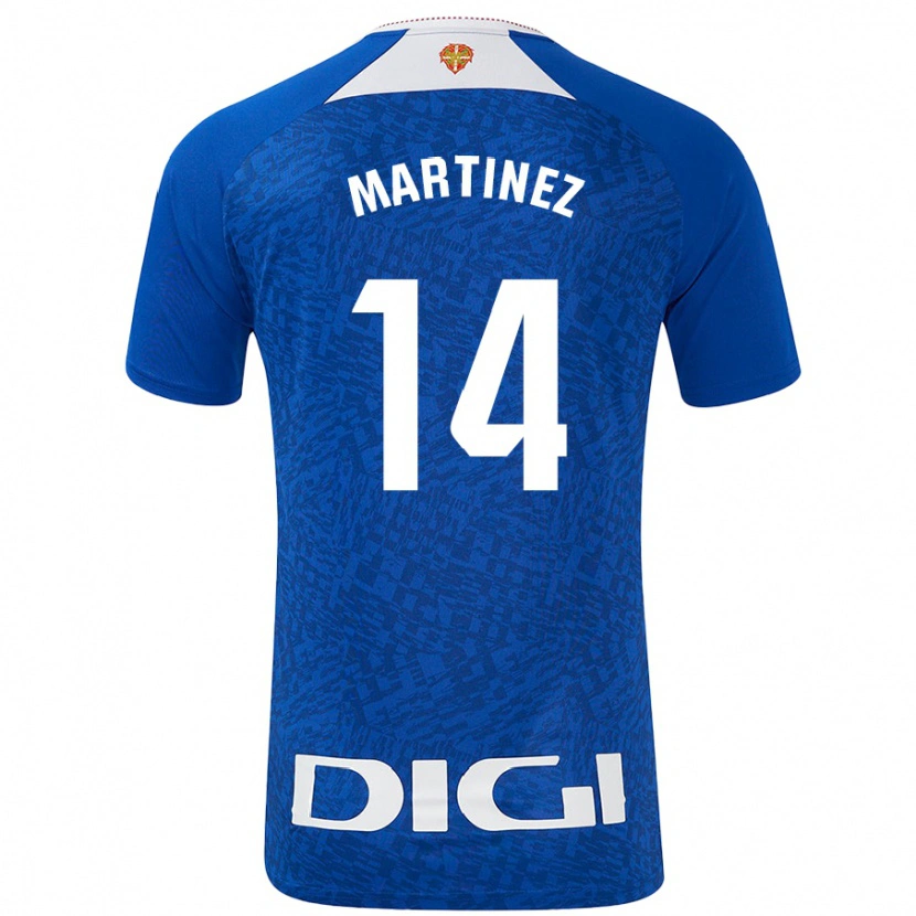 Danxen Heren Pablo Martínez #14 Koningsblauw Uitshirt Uittenue 2024/25 T-Shirt