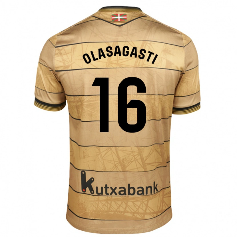 Danxen Heren Jon Ander Olasagasti #16 Bruin Uitshirt Uittenue 2024/25 T-Shirt