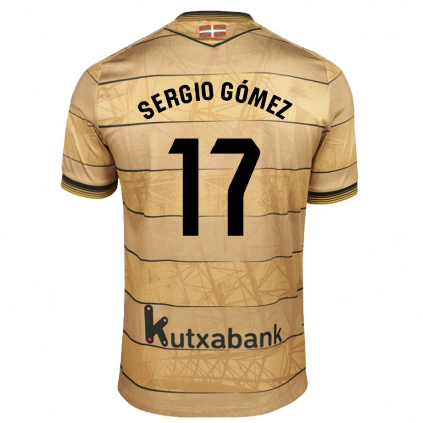 Danxen Heren Sergio Gómez #17 Bruin Uitshirt Uittenue 2024/25 T-Shirt