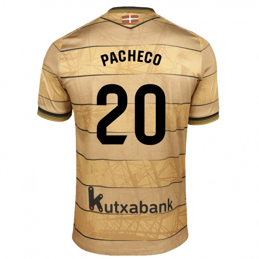 Danxen Heren Jon Pacheco #20 Bruin Uitshirt Uittenue 2024/25 T-Shirt