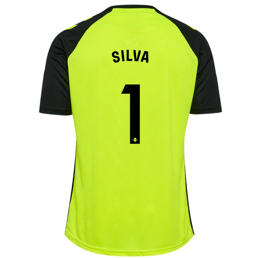 Danxen Heren Rui Silva #1 Fluorescerend Geel Zwart Uitshirt Uittenue 2024/25 T-Shirt