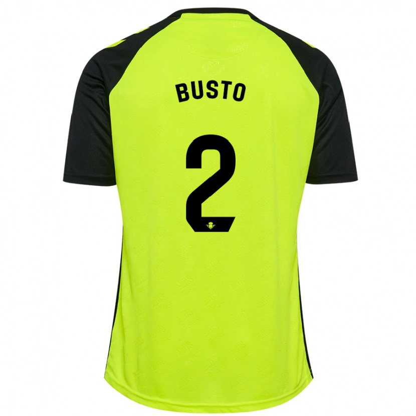 Danxen Heren Pablo Busto #2 Fluorescerend Geel Zwart Uitshirt Uittenue 2024/25 T-Shirt