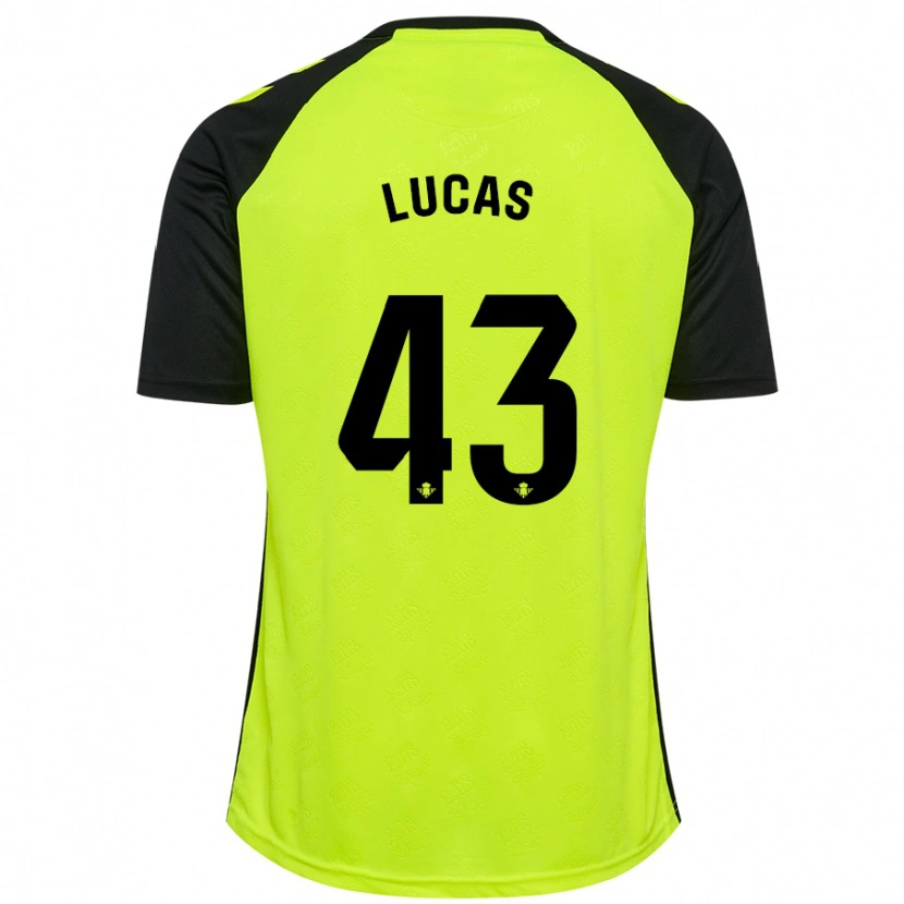 Danxen Heren Lucas Alcázar #43 Fluorescerend Geel Zwart Uitshirt Uittenue 2024/25 T-Shirt