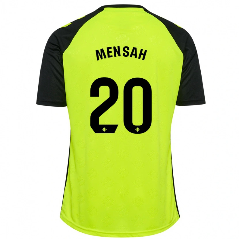 Danxen Heren Mawuli Mensah #20 Fluorescerend Geel Zwart Uitshirt Uittenue 2024/25 T-Shirt