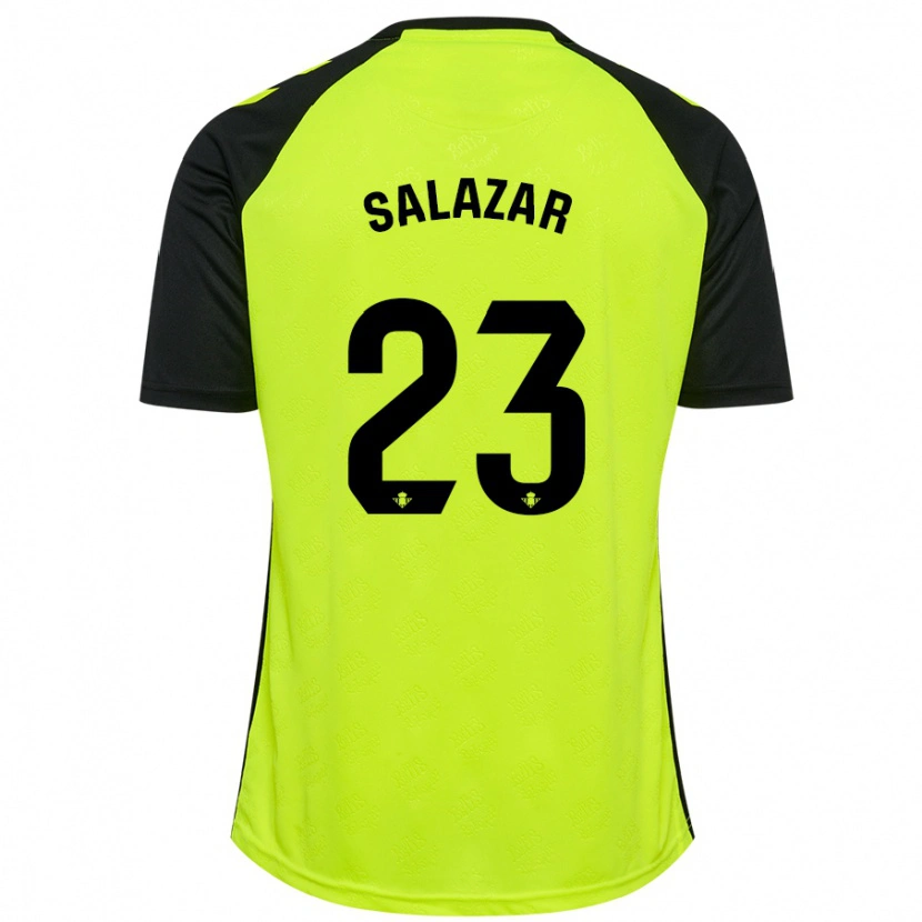 Danxen Heren Noelia Salazar #23 Fluorescerend Geel Zwart Uitshirt Uittenue 2024/25 T-Shirt