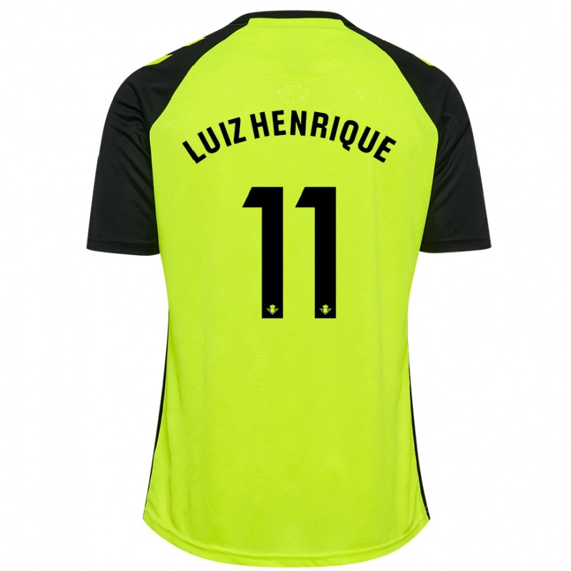 Danxen Heren Luiz Henrique #11 Fluorescerend Geel Zwart Uitshirt Uittenue 2024/25 T-Shirt