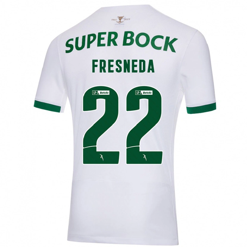 Danxen Heren Iván Fresneda #22 Wit Groen Uitshirt Uittenue 2024/25 T-Shirt