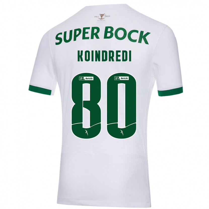 Danxen Heren Koba Koindredi #80 Wit Groen Uitshirt Uittenue 2024/25 T-Shirt