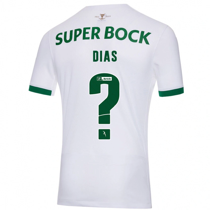 Danxen Heren Lucas Dias #0 Wit Groen Uitshirt Uittenue 2024/25 T-Shirt