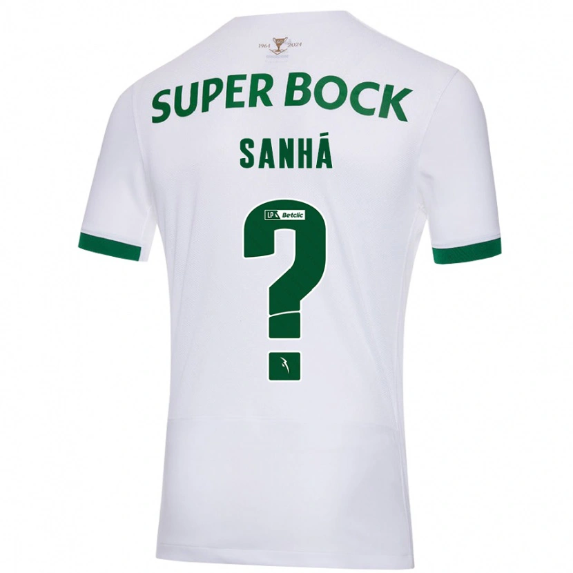 Danxen Heren Micael Sanhá #0 Wit Groen Uitshirt Uittenue 2024/25 T-Shirt