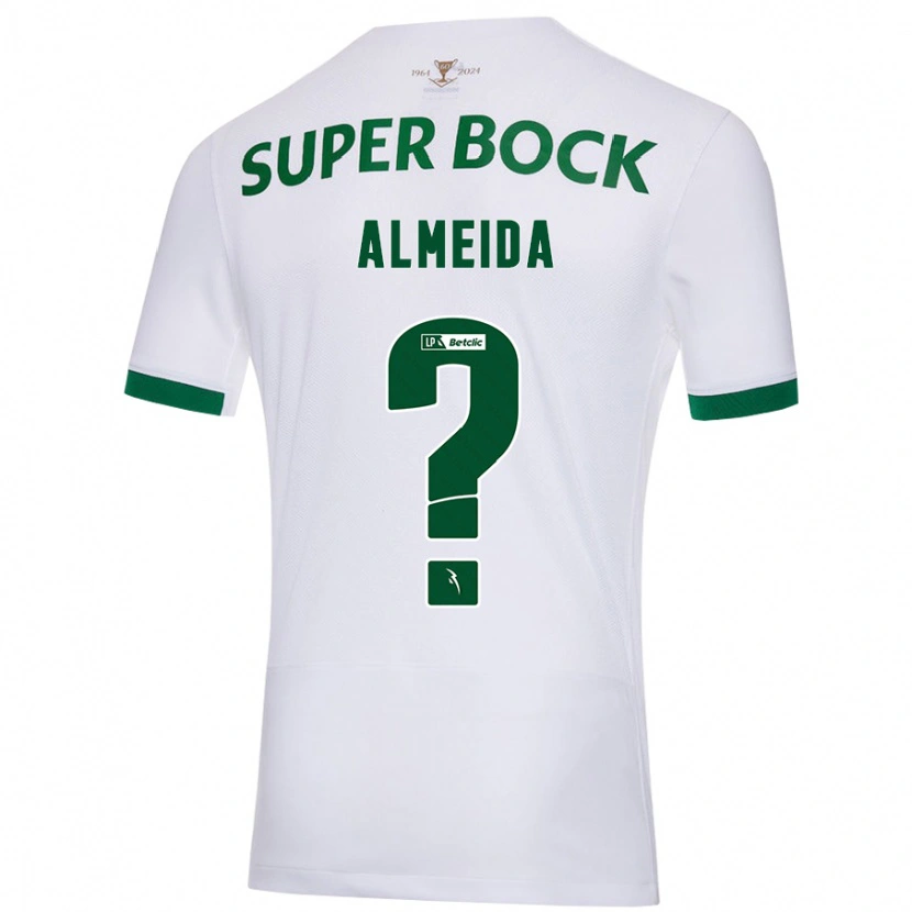 Danxen Heren Miguel Almeida #0 Wit Groen Uitshirt Uittenue 2024/25 T-Shirt