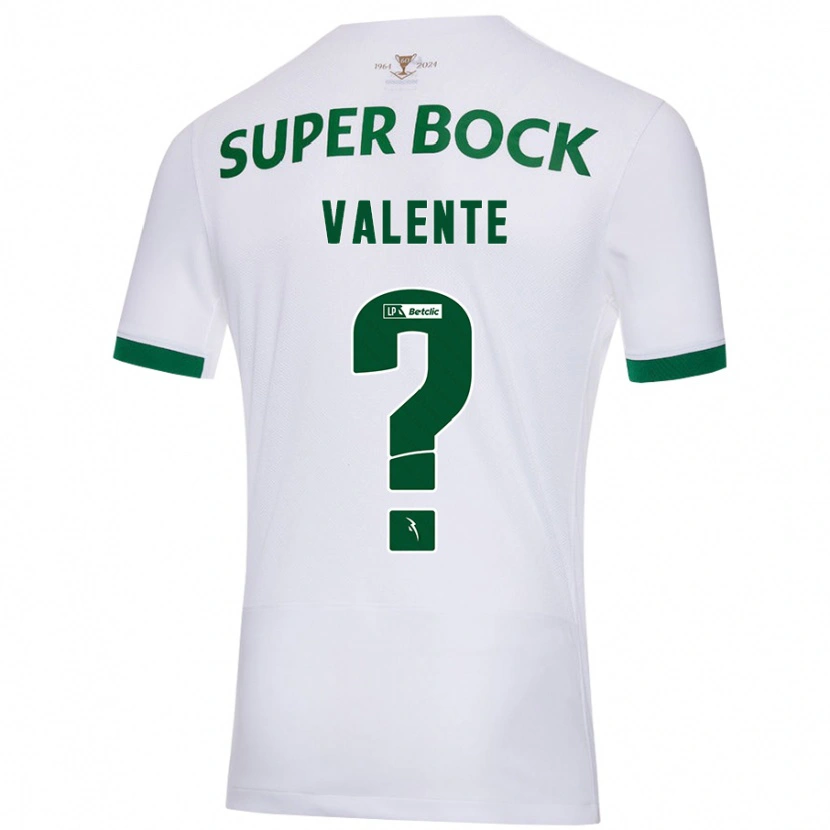 Danxen Heren João Valente #0 Wit Groen Uitshirt Uittenue 2024/25 T-Shirt