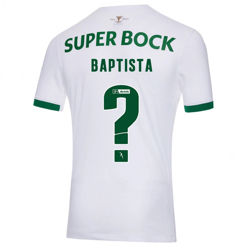 Danxen Heren Brandão Baptista #0 Wit Groen Uitshirt Uittenue 2024/25 T-Shirt