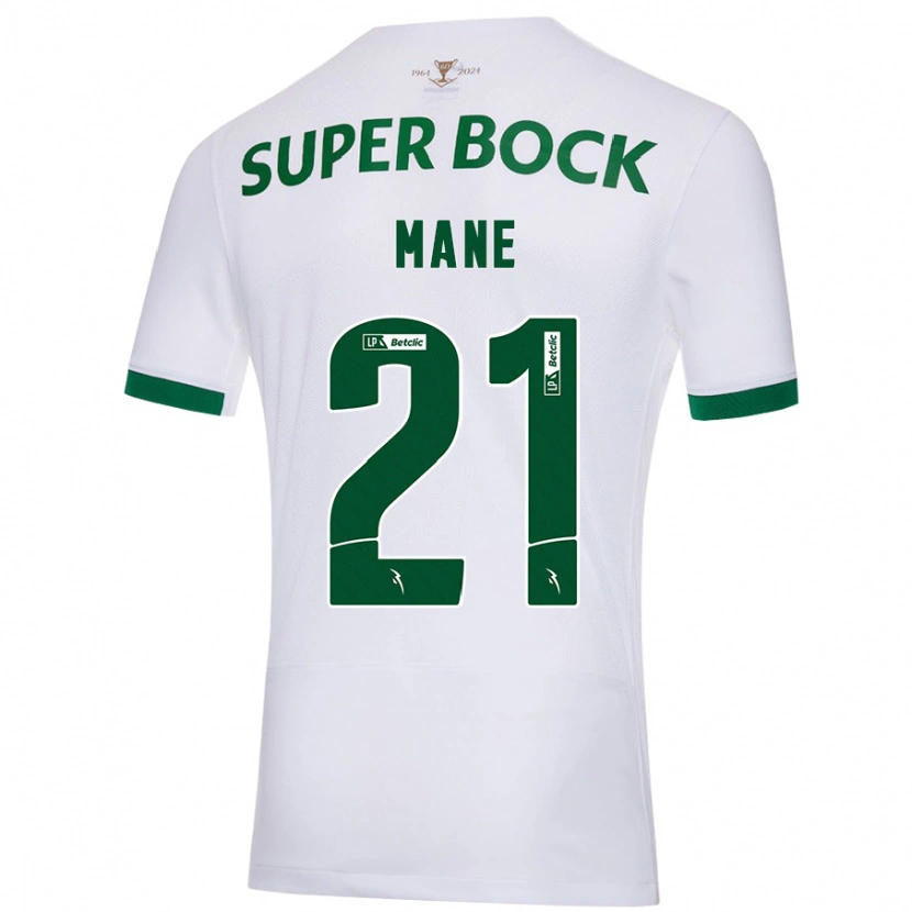 Danxen Heren Isnaba Mané #21 Wit Groen Uitshirt Uittenue 2024/25 T-Shirt