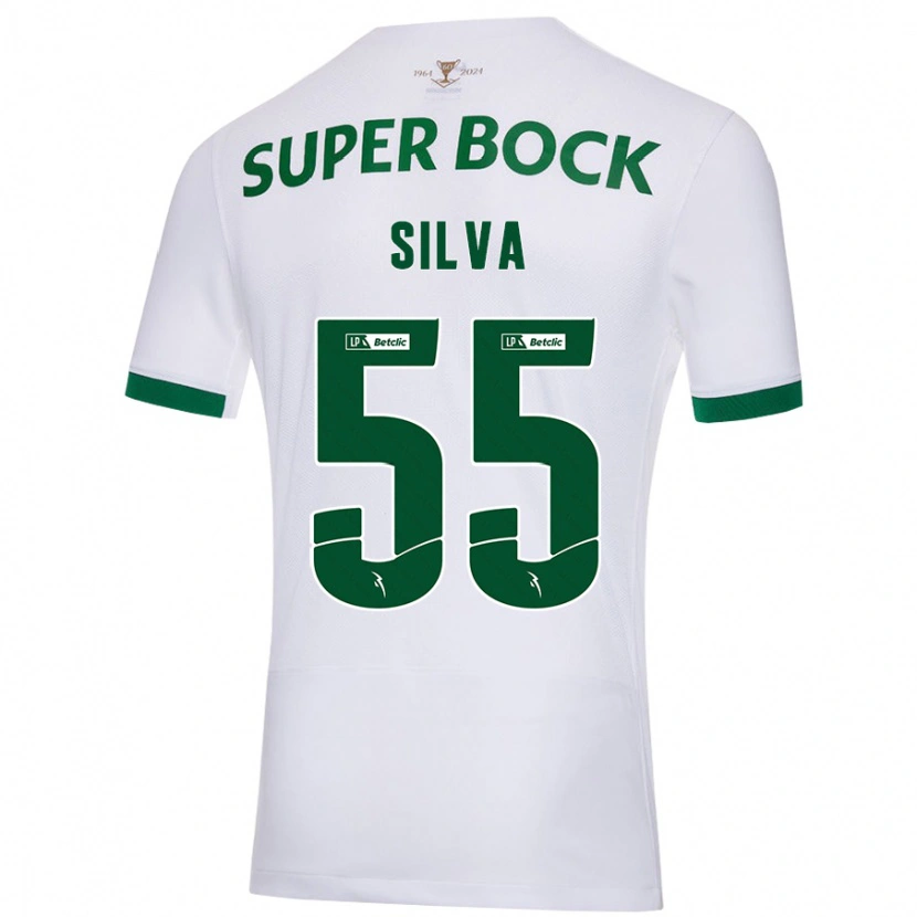 Danxen Heren José Silva #55 Wit Groen Uitshirt Uittenue 2024/25 T-Shirt